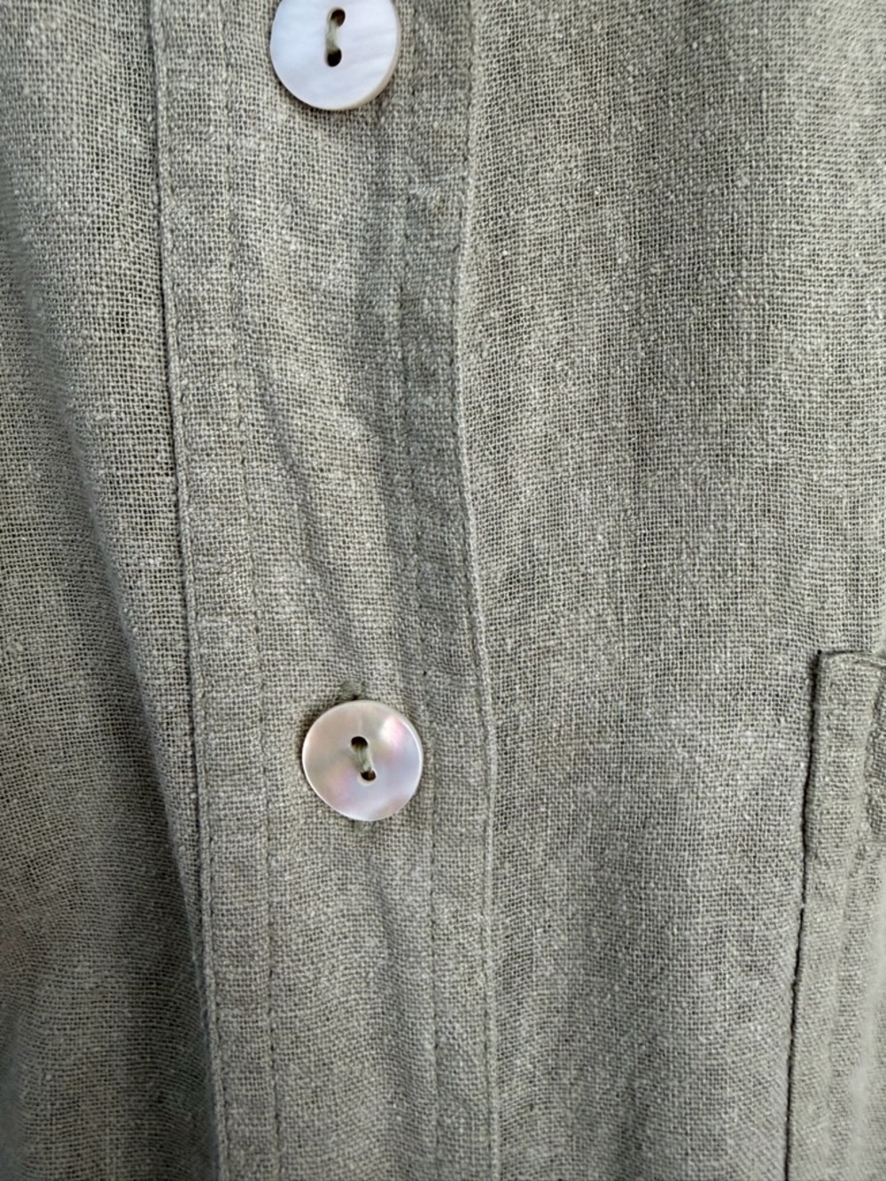 Vintage - Silk Land - 100% Silk Iridescent Button Blouse - Size 2X - Picture 4 of 6